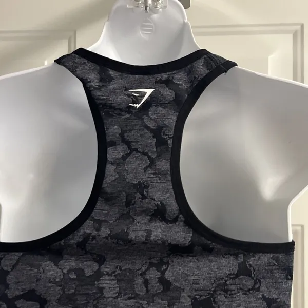 Gymshark Adapt Black Camo Seamless Tank Women’s Razorback- Small - Image 9
