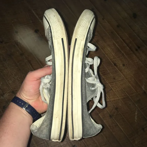 Converse All Star low top gray denim W9 sneakers - Image 5