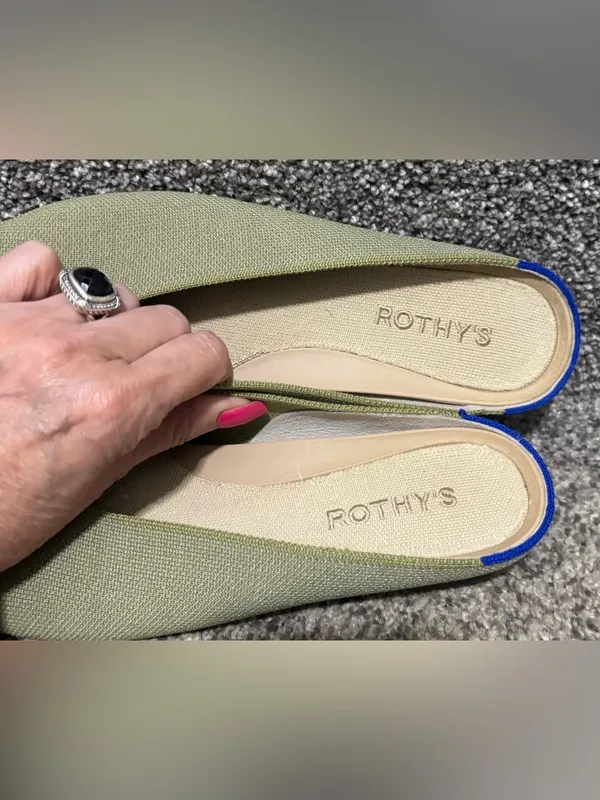 Rothy’s Almond Demi Knit Mules in Sage Green - Image 7