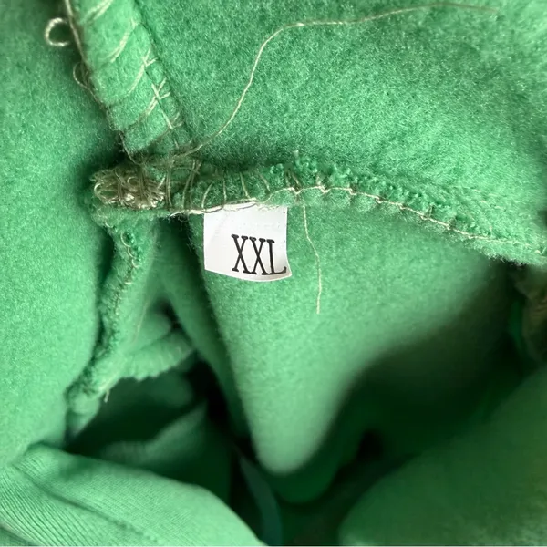 Women's Oversized Hoodie Dress with Split Sides Green Size XL #260215 - Image 6
