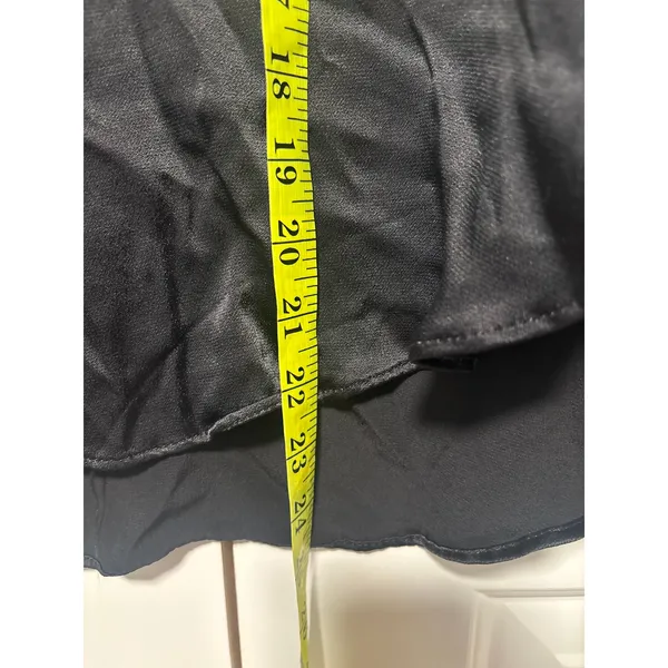 Zara Black Satin Button Down Shirt Size L - Image 5