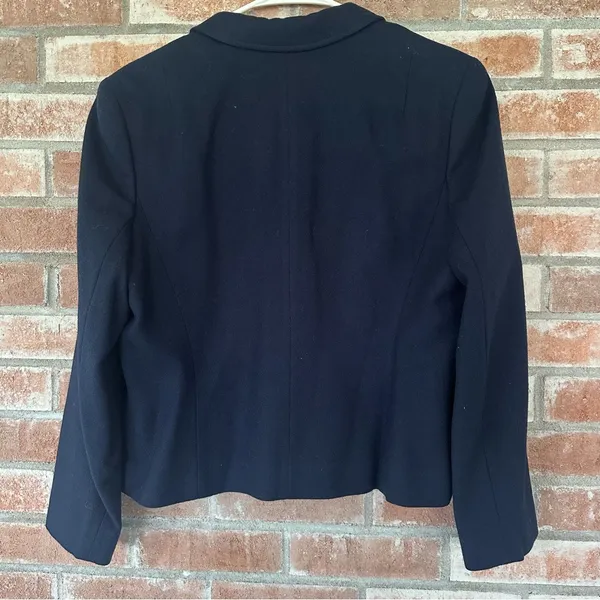 Vintage Pendleton Virgin Wool Blazer Suit Jacket Women’s 14 Navy Blue - Image 6