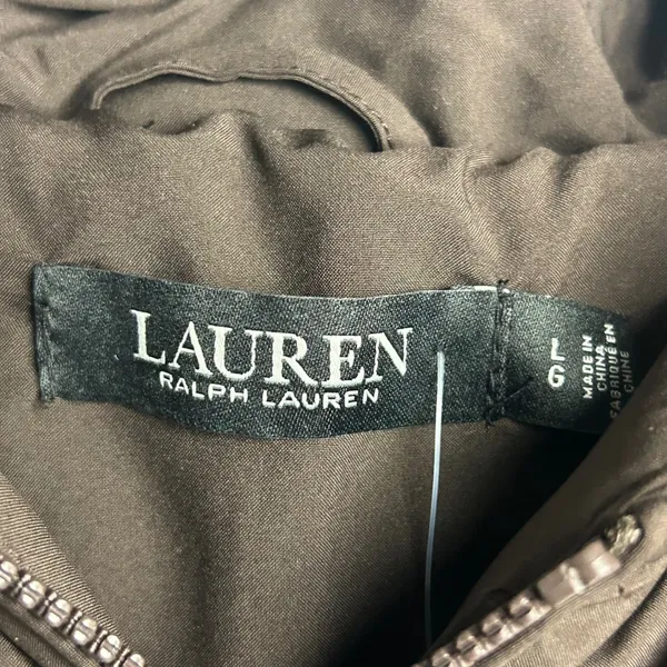 Lauren Ralph Lauren Chocolate Brown Quilted Hooded Puffer Vest Women's Large - Image 4