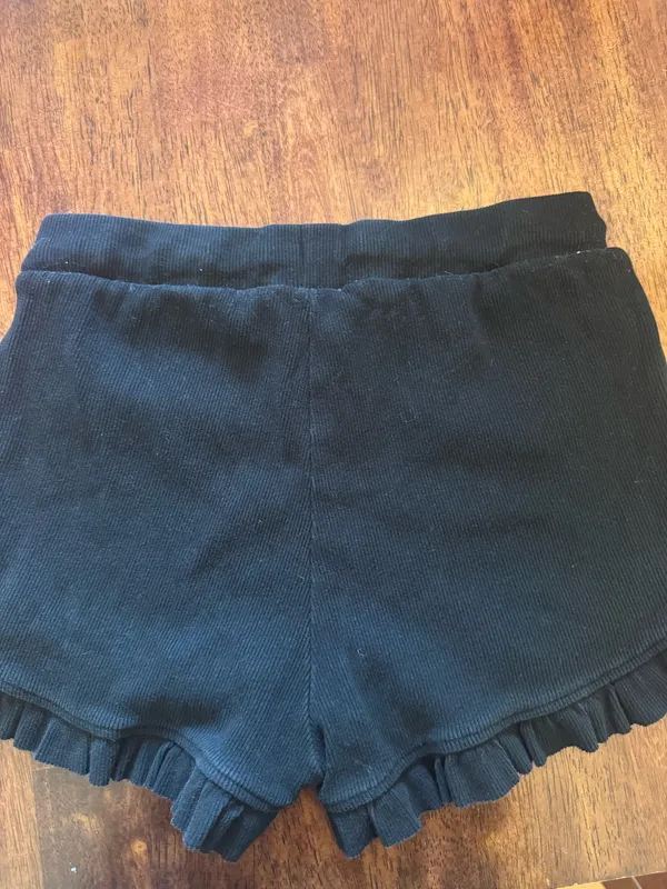 Black ZARA Ruffle Shorts - Image 2