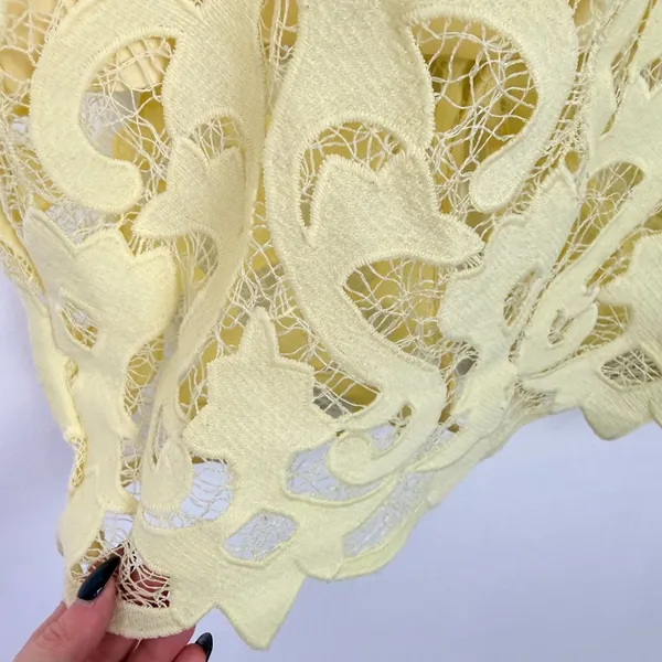 Bardot Lina Lace Sheath Dress Sleeveless Yellow Size 6 Small S EUC - Image 5