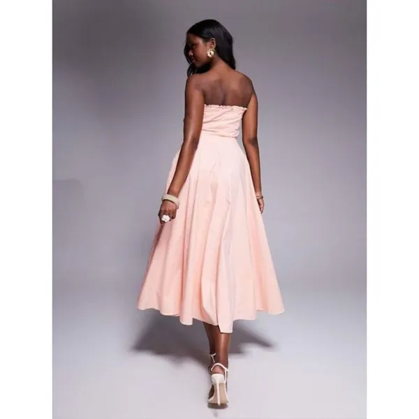 NWOT House of CB Clarabelle midi sundress in peach M - Image 3