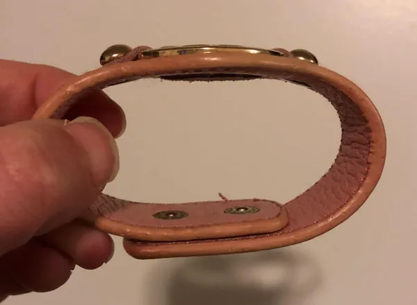 Tory Burch Vintage Y2k  Leather Style Pink Cuff - Image 6