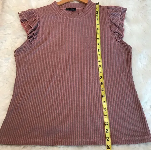 Jessica Simpson ruffled knit top size XL - Image 5