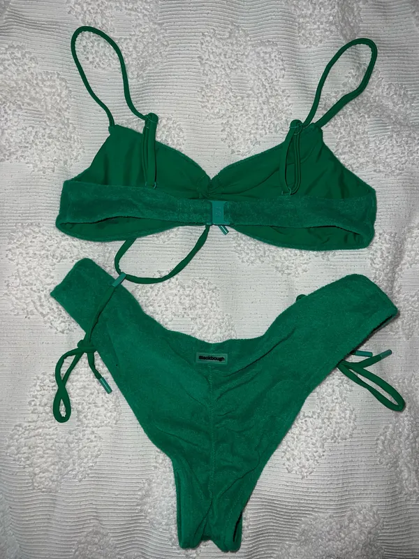 Blackbough Terry Cloth Green Bikini - Image 2