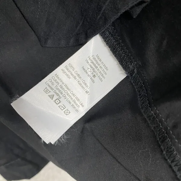 Madewell Dress 2 Black Seamed Long‎ Sleeve Mini Poplin Shirtdress Pockets NV025 - Image 9