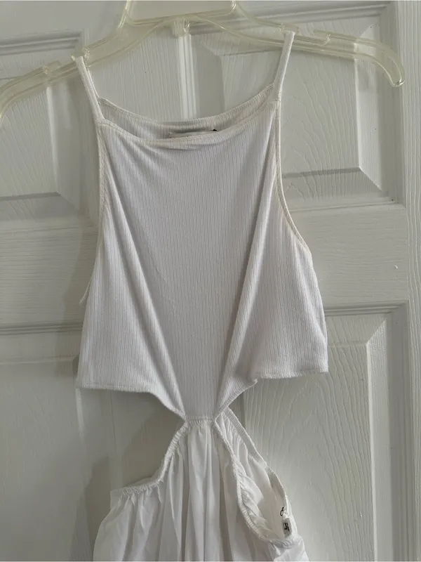Abercrombie & Fitch White Midi Cutout Dress size XS - Image 4