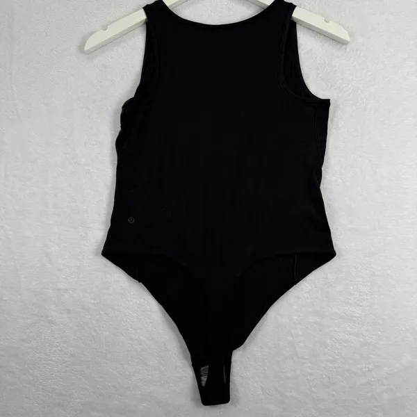Lululemon Wundermost Nulu Square‎ Neck Sleeveless Bodysuit Black Size M New - Image 7