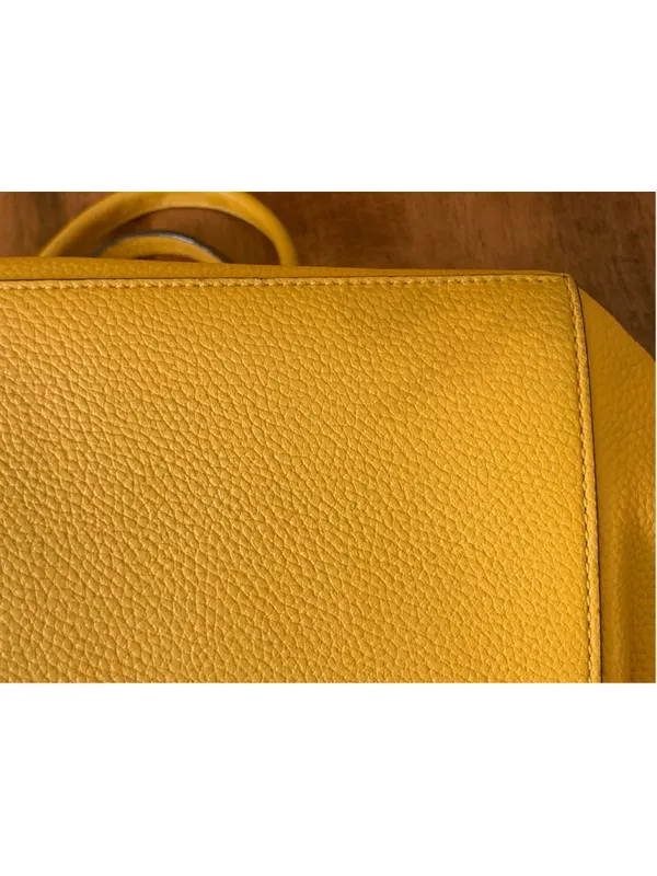 Kate Spade Margaux Saffron Yellow Satchel – Pebbled Leather Crossbody Tote - Image 7