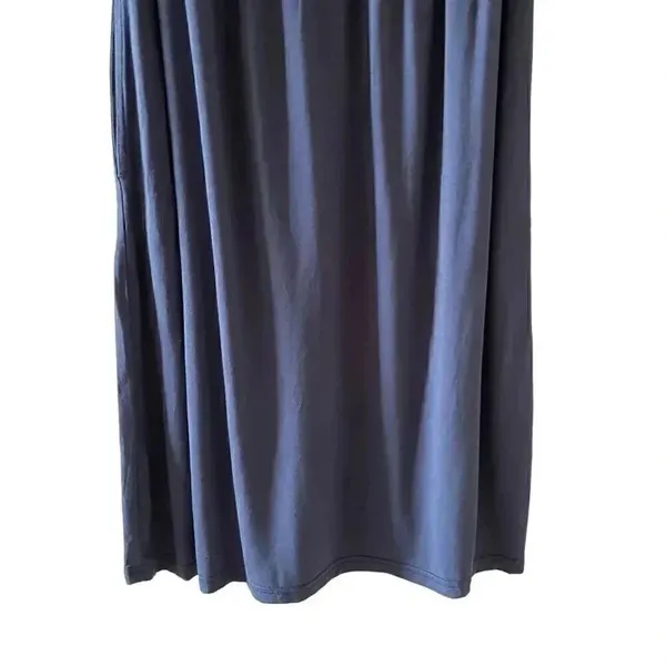 Bearsland Sleeveless Navy Blue Modal Midi Solid Womens Dress SZ S - Image 3