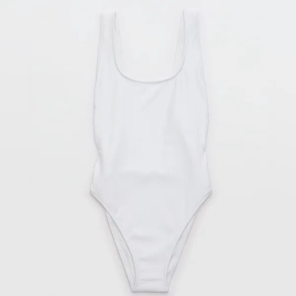 Aerie Shine Rib Birthday Scoop Cheekiest One Piece Swimsuit - Image 3