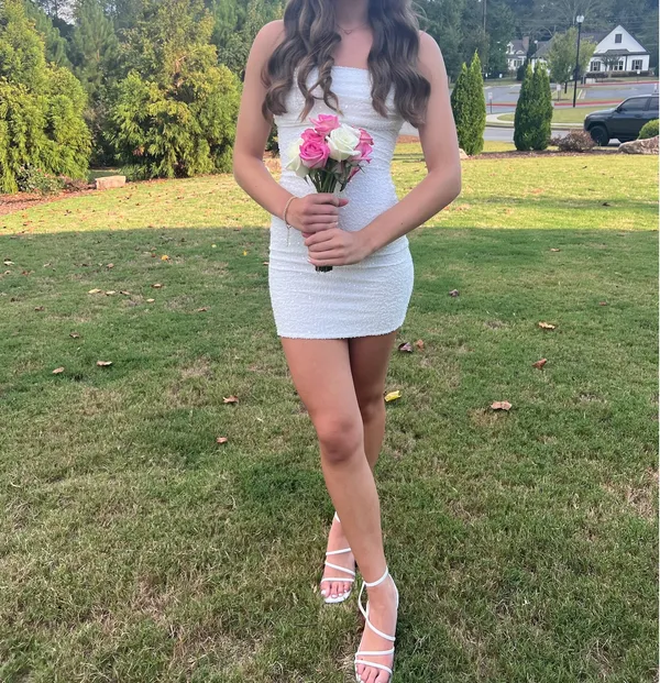 Windsor White Strapless Dress - Image 3