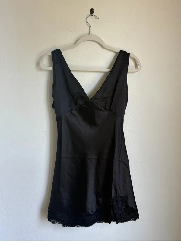 Princess Polly Black Babydoll Slip Dress - Image 2