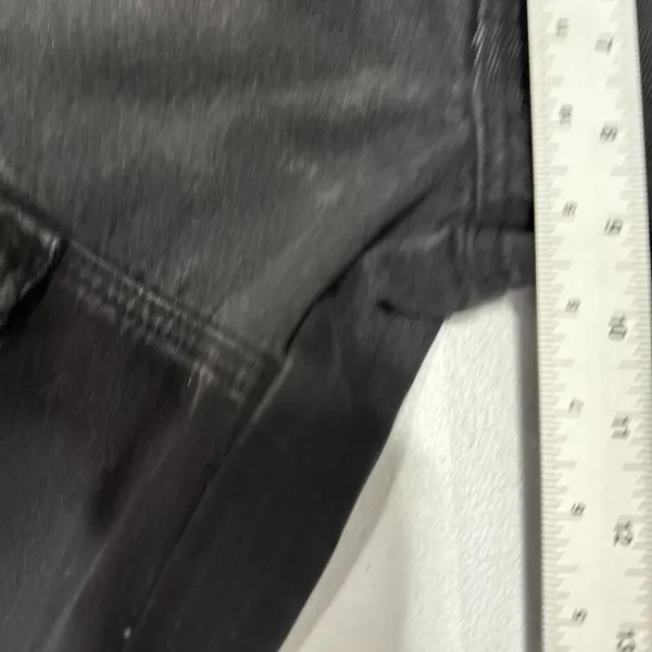Forever 21 Jeans Womens Size 24 Cargo Wide Leg Belted Faded Black Denim Pants - Image 9