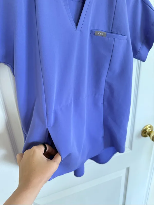 Figs One Pocket V neck Scrub Top - Image 6