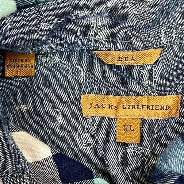 Jachs Girlfriend Bea Plaid Flannel Pearl Snap Western Shirt XL - Image 9