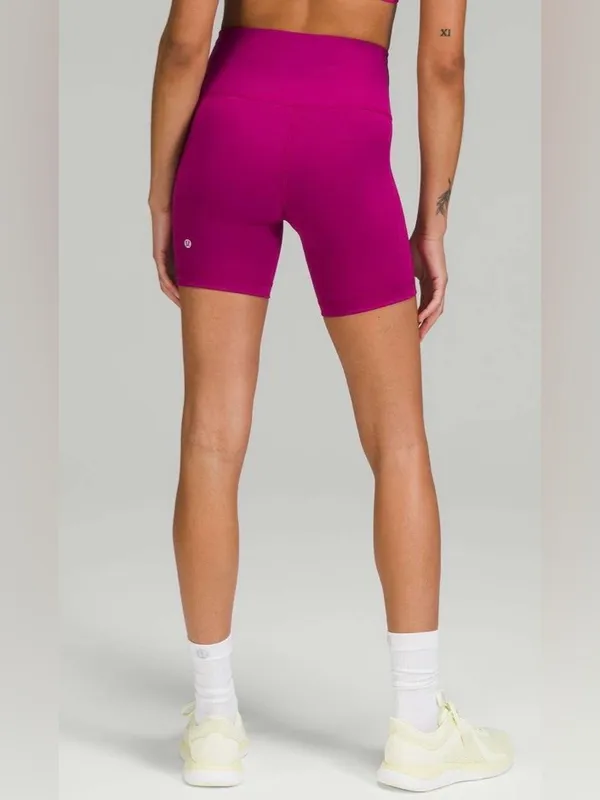 Lululemon NWT Wunder Train High Rise 6” Shorts Magenta Purple Size 10 - Image 2