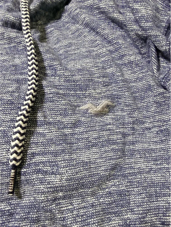 Hollister California Lightweight Pullover Hoodie Women’s Large Blue Space Dye - Image 4