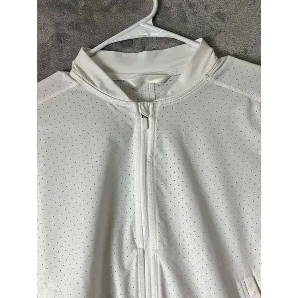 Lululemon Final Lap Jacket Size 6 White Perforated Lightweight Running Zip Up 6 - Image 3