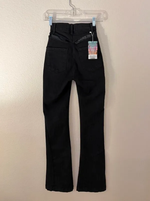 revice denim avalon jet black flare jeans 25W - Image 2