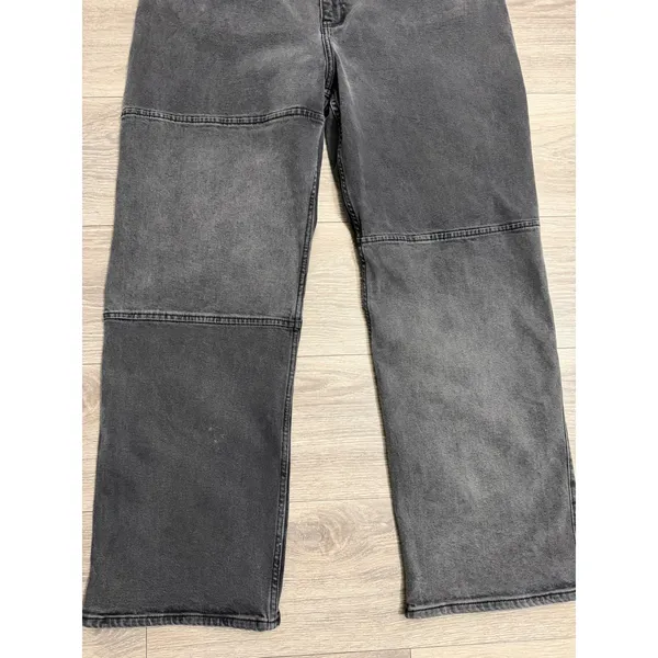 Hollister Ultra High-Rise Dad Jean‎ Washed Black Seam Detail Size 17R 36x28 - Image 10