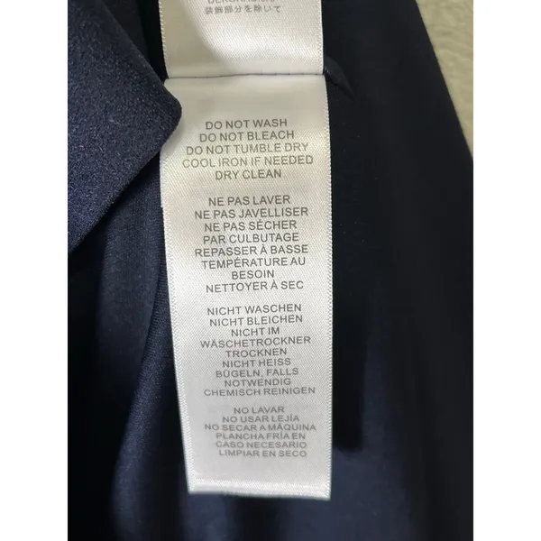 Adrianna‎ Papell Pearl Trim Knit Crepe Gown 20W Midnight Navy Formal New - Image 15