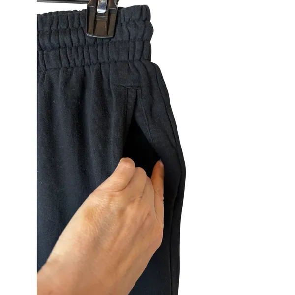Gap Classic Joggers Women XS Black VintageSoft Terry Relaxed Sweatpants Athletic - Image 5