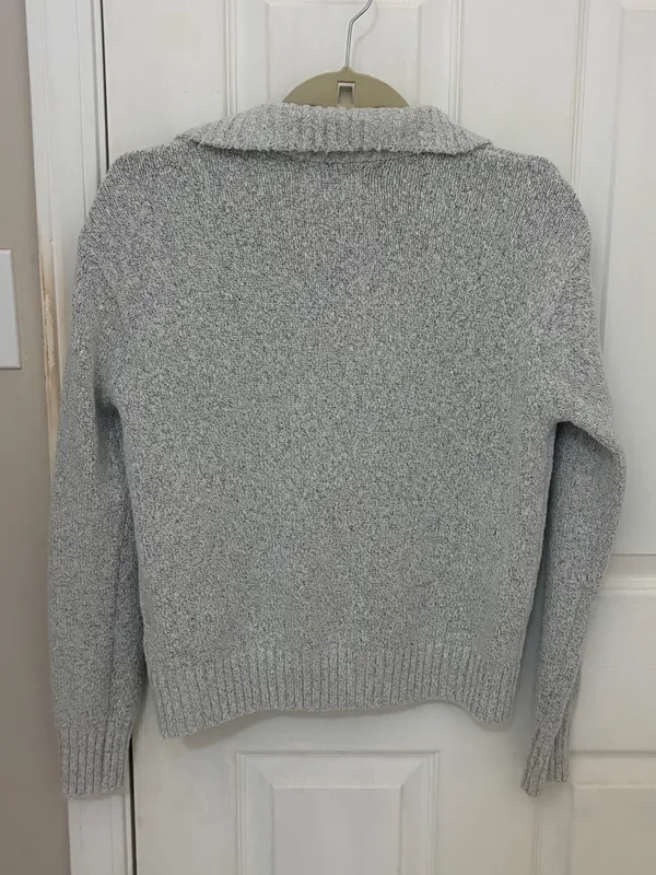 Old Navy Women’s Quarter Zip Sweater in Grey - Image 6