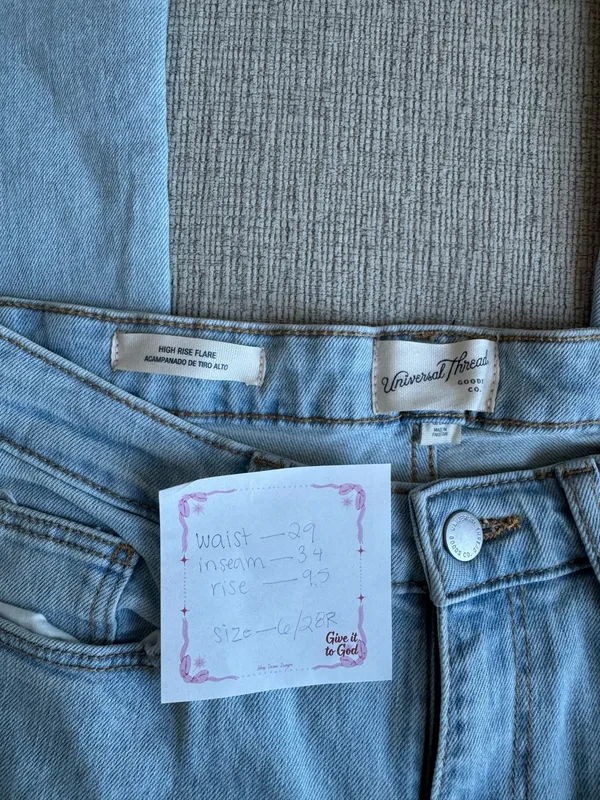 High rise flare jeans - Image 4