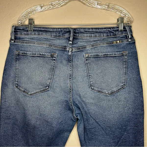 KanCan High Rise Straight Distressed Raw Hem Crop Denim‎ Jeans - Image 7