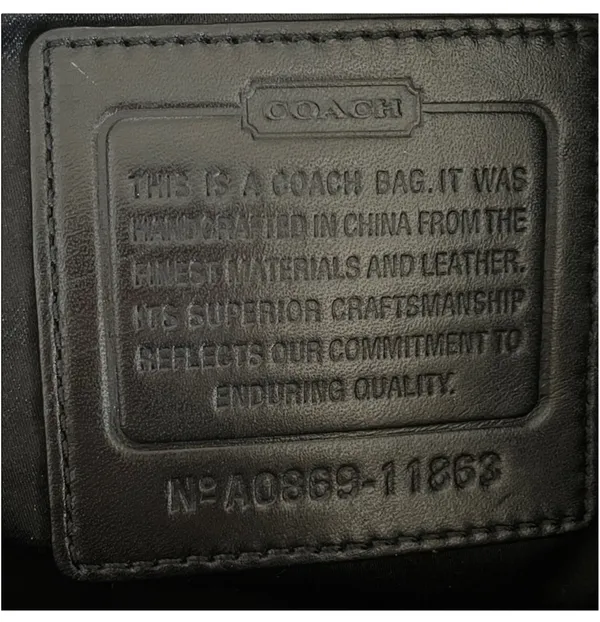 Coach Black  Grey Shoulder Bag Signature - Image 6