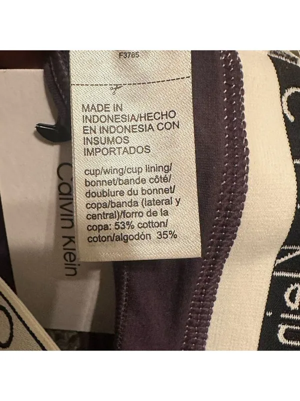 Calvin Klein Purple Bralette XS - Image 4