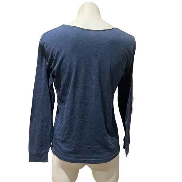 Vans Long Sleeve T-Shirt Unisex Size L Blue Checkerboard Logo Graphic - Image 6