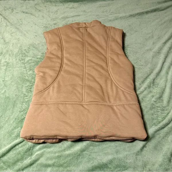 BKE Tan Padded Button Mock Neck Vest – L - Image 5