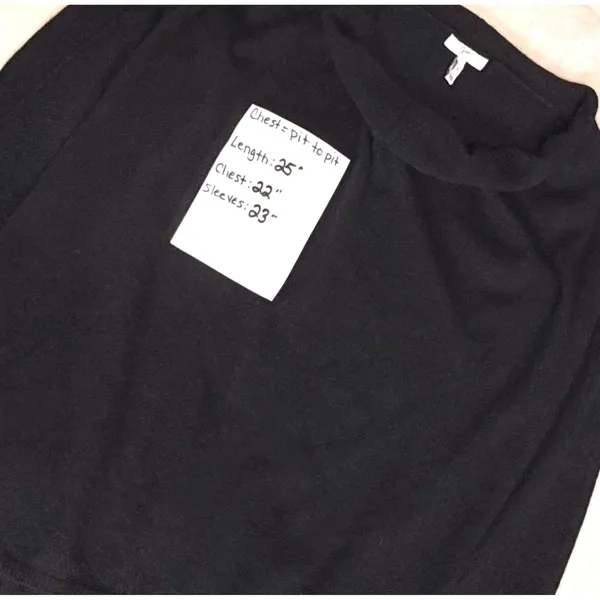 Joie 100% Cashmere Cowl Neck Sweater Black Long Sleeve Women's Size Small - Image 5