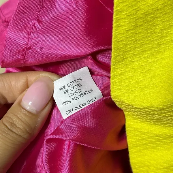 Britt Ryan Strapless Dress Pink And‎ Yellow Size 6 Colorful - Image 8
