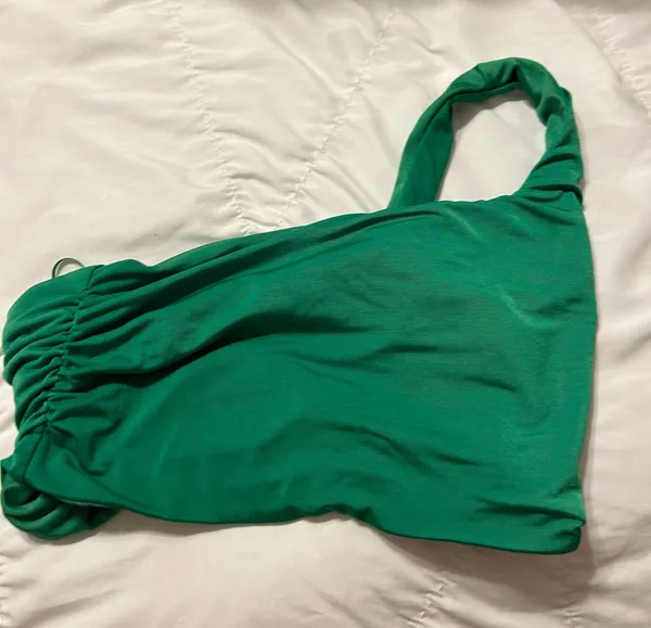 Revolve Lauren One Shoulder Top In Green - Image 4