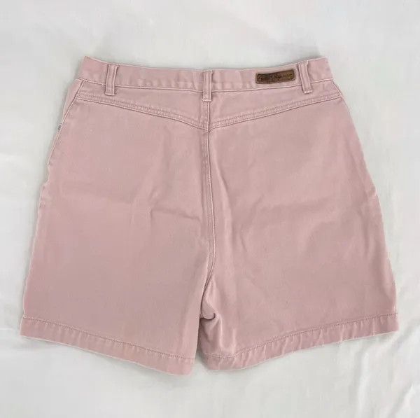 Gloria Vanderbilt Vintage Baby Pink Pastel High Rise Jean Shorts Retro Denim 12 - Image 2