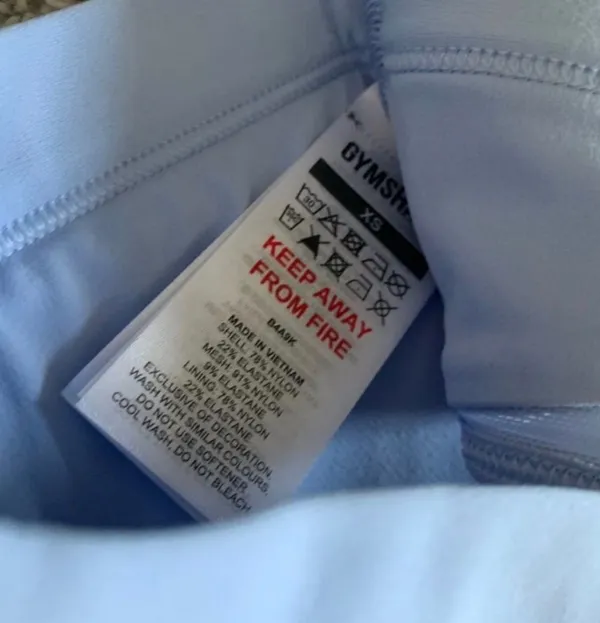 Gymshark Womens Sport Bra Racerback Size XS Ice Blue NEW - Image 2