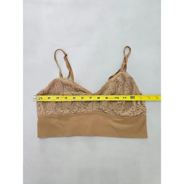 Brown Romantic Boudoir Bridal Cottage Lingerie Feminine Floral Lace Bra Medium - Image 6