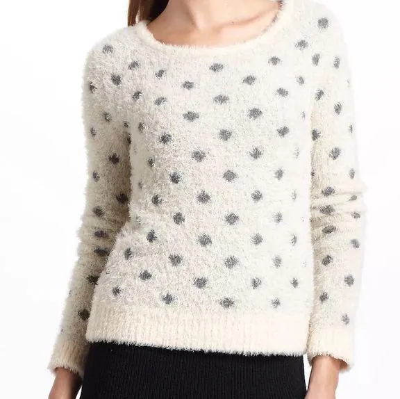 Anthropologie Moth Dotted Woolly Sweater Tan Size L - Image 2