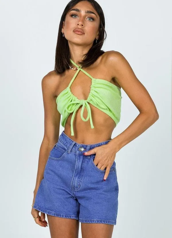 Princess Polly Shorts in Denim Blue - Image 4