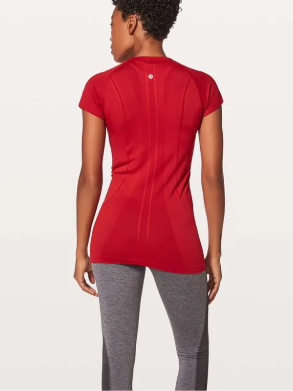 Lululemon Swiftly Tech Short Sleeve Crew Red - Image 2