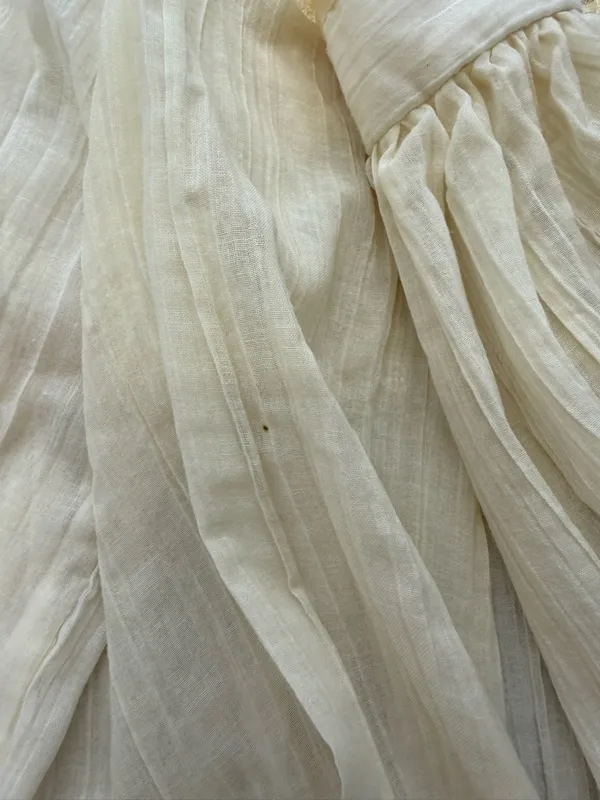 70s Gunne Sax Gauze Edwardian Lace Ruffle Blouse Victorian‎ size 11 - small - Image 3