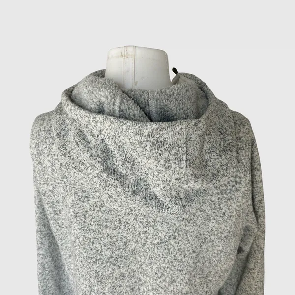 The North Face Crescent Hoodie Pullover Knit Sweatshirt Toggle Gray Womens Large - Image 5