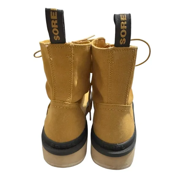 Sorel Hi Line Lace‎ Geo Yellow/Jet Waterproof Combat Boots Womens Size 10 - Image 5